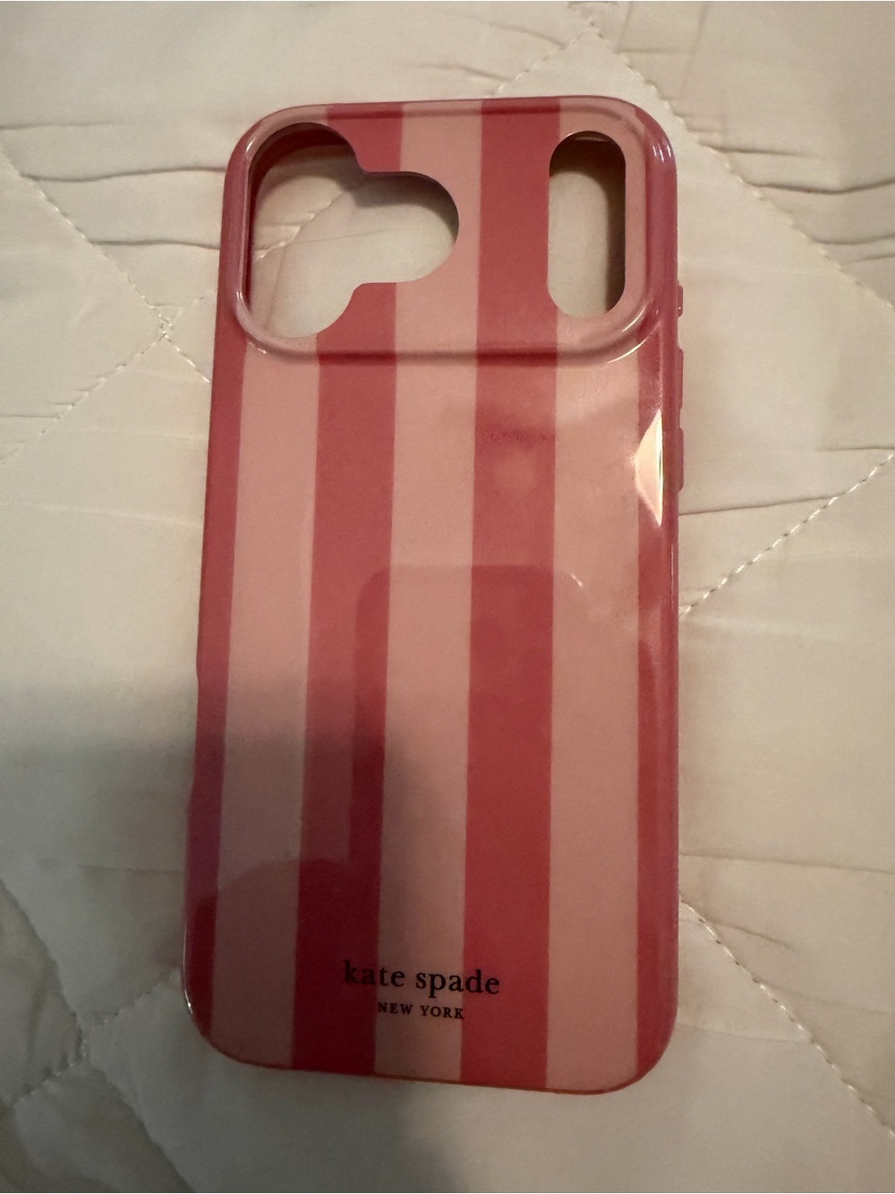 kate spade Pink Striped Gloss iPhone Case